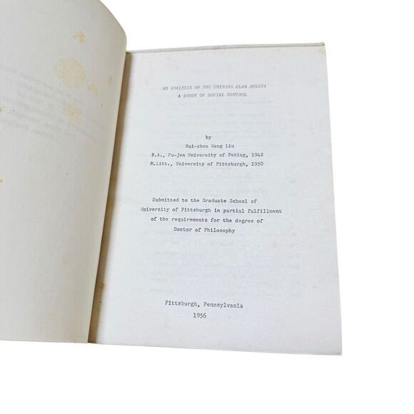 AN ANALYSIS OF THE CHINESE CLAN RULES: A STUDY OF SOCIAL CONTROL Dissertation - Picture 6 of 8